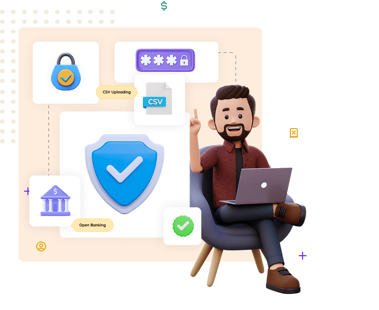 Store and bank connected with digital paths
